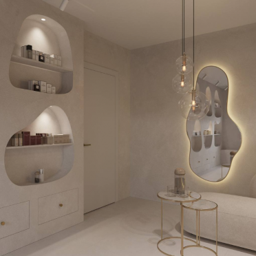 Интерьер с нишей с подсветкой и с подсветкой  смотреть на Basicdecor