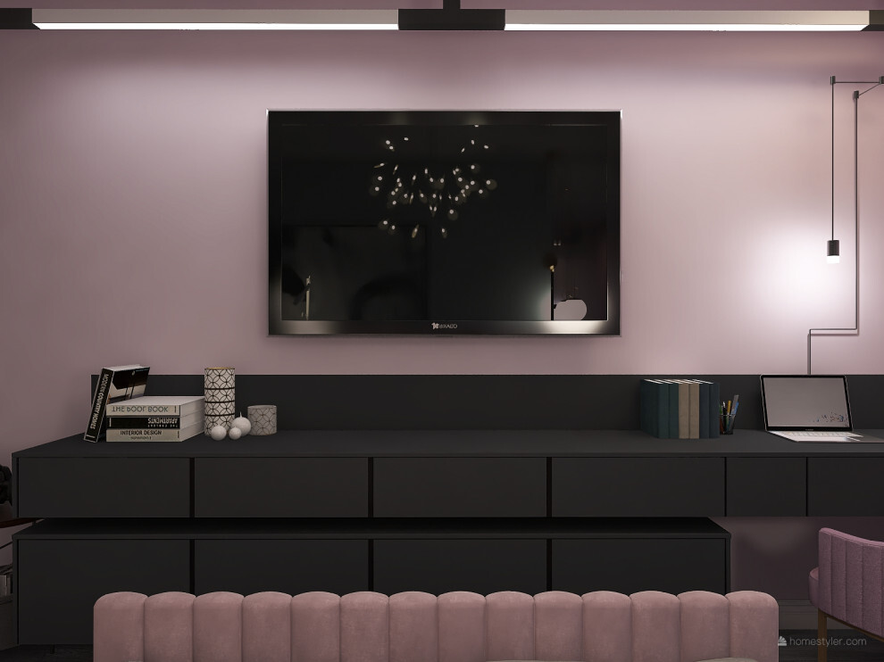 Интерьер гостиной с нишей с подсветкой, подсветкой настенной, подсветкой светодиодной и с подсветкой в современном стиле
