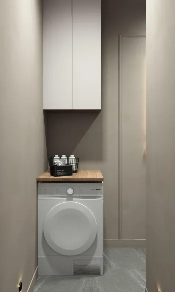 Интерьер ванной с постирочной  смотреть на Basicdecor
