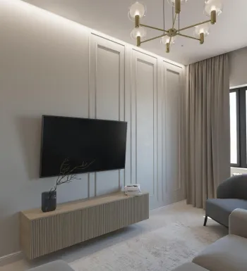 Интерьер гостиной c подсветкой  смотреть на Basicdecor