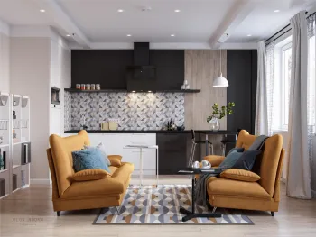 Интерьер гостиной  смотреть на Basicdecor