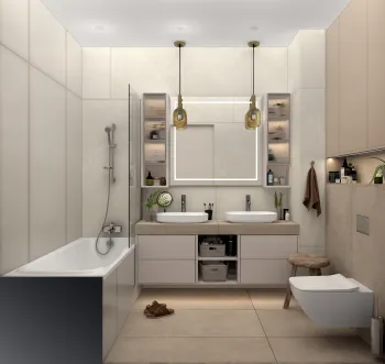 Интерьер ванной  смотреть на Basicdecor