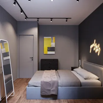 Интерьер спальни cветильниками над кроватью  смотреть на Basicdecor