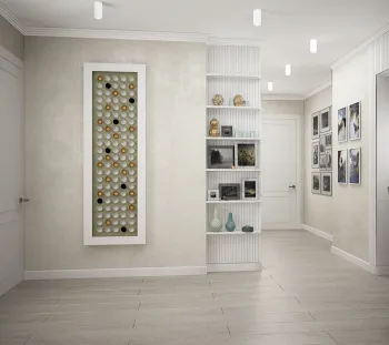 Интерьер с нишей из плитки в неоклассике смотреть на Basicdecor