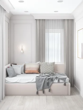Интерьер спальни cветильниками над кроватью  смотреть на Basicdecor