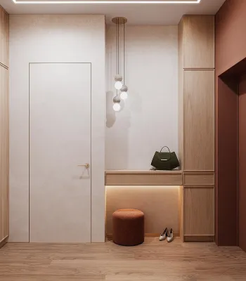 Интерьер прихожей с подсветкой светодиодной и с подсветкой  смотреть на Basicdecor