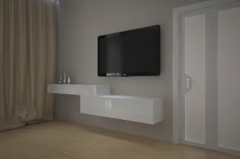 Интерьер ванной с телевизором на стене  смотреть на Basicdecor