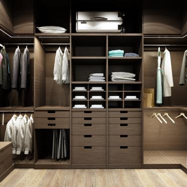 Интерьер гардеробной с гардеробной в современном стиле смотреть на Basicdecor