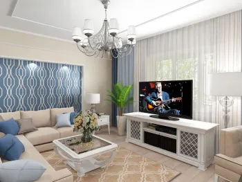 Интерьер гостиной  смотреть на Basicdecor