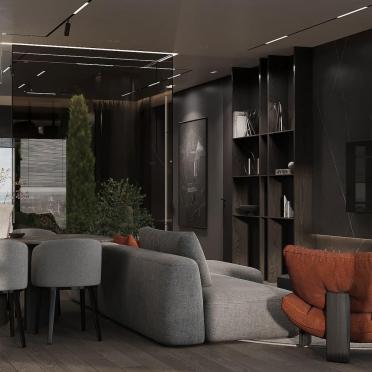 Интерьер гостиной c подсветкой  смотреть на Basicdecor