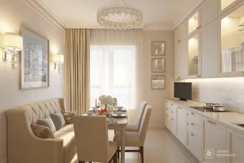 Интерьер cветильниками над столом в неоклассике смотреть на Basicdecor