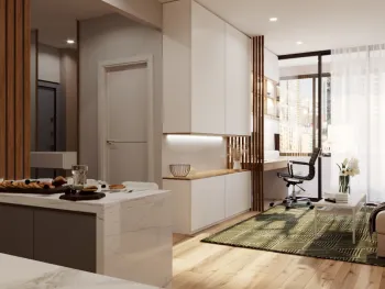 Интерьер c рабочим местом  смотреть на Basicdecor