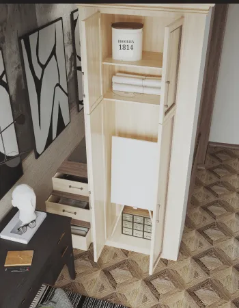 Интерьер с шкафом у кровати  смотреть на Basicdecor