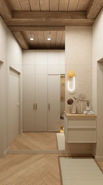 Интерьер прихожей с подсветкой светодиодной  смотреть на Basicdecor