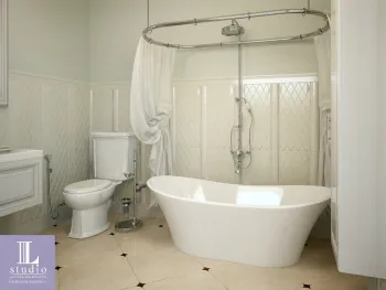 Интерьер ванной в неоклассике и в стиле кантри смотреть на Basicdecor