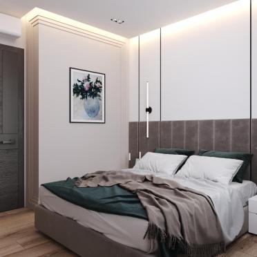 Интерьер спальни cветильниками над кроватью  смотреть на Basicdecor