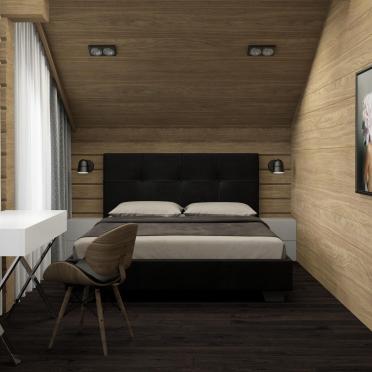 Интерьер спальни cветильниками над кроватью  смотреть на Basicdecor