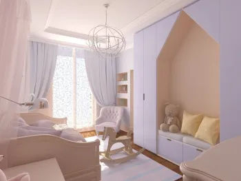 Интерьер детской с для девочки в классическом стиле смотреть на Basicdecor