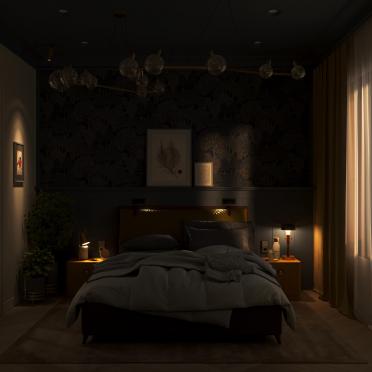 Интерьер спальни cветильниками над кроватью  смотреть на Basicdecor
