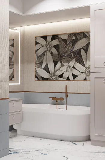 Интерьер ванной в современном стиле смотреть на Basicdecor