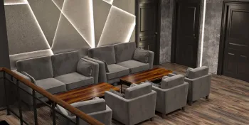 Интерьер гостиной c подсветкой в стиле лофт смотреть на Basicdecor