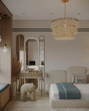 Интерьер спальни cветильниками над кроватью  смотреть на Basicdecor