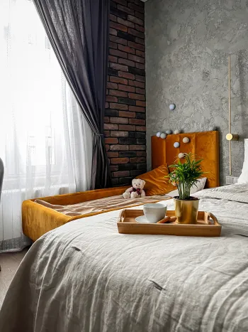 Интерьер спальни в стиле лофт смотреть на Basicdecor