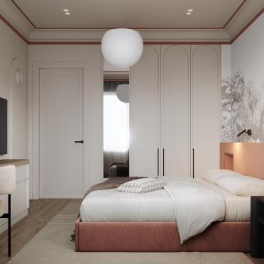 Интерьер спальни cветильниками над кроватью  смотреть на Basicdecor