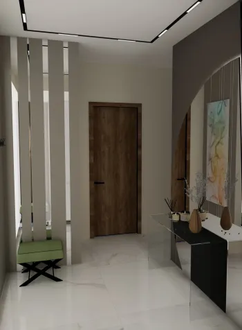 Интерьер прихожей с проходной  смотреть на Basicdecor