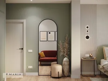 Интерьер спальни с проемом  смотреть на Basicdecor