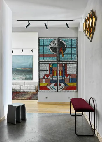 Интерьер прихожей с проходной в модернизме и эклектике смотреть на Basicdecor