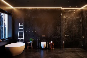 Интерьер ванной в современном стиле смотреть на Basicdecor