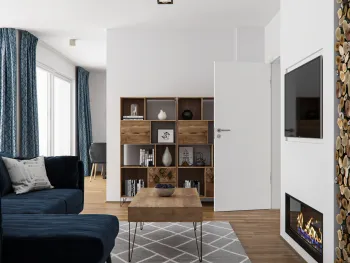 Интерьер гостиной c подсветкой  смотреть на Basicdecor