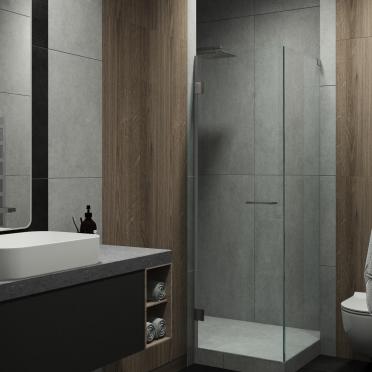 Интерьер ванной с душевой из плитки  смотреть на Basicdecor
