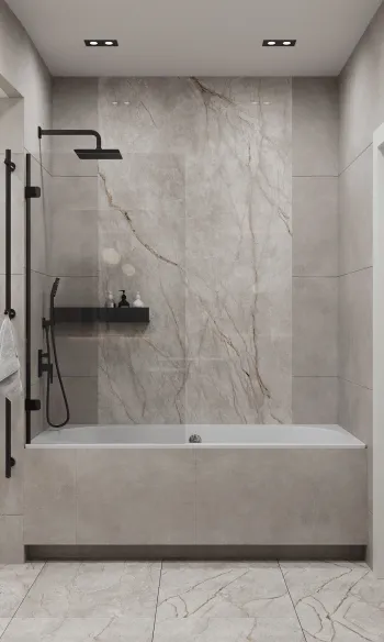 Интерьер ванной в современном стиле смотреть на Basicdecor