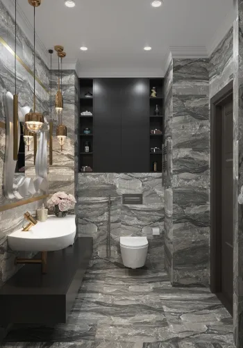 Интерьер ванной в неоклассике смотреть на Basicdecor