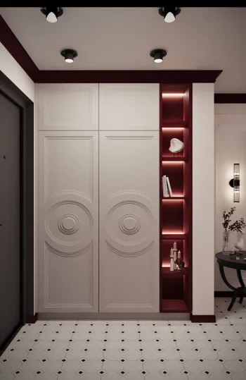 Интерьер прихожей с нишей с подсветкой и с подсветкой  смотреть на Basicdecor