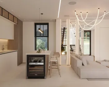 Интерьер кухни c подсветкой  смотреть на Basicdecor