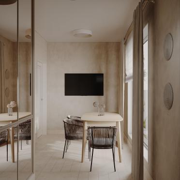 Интерьер с телевизором на стене  смотреть на Basicdecor