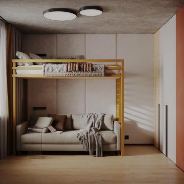 Интерьер детской cветильниками над кроватью и с подсветкой  смотреть на Basicdecor