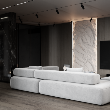 Интерьер гостиной с каретной стяжкой  смотреть на Basicdecor