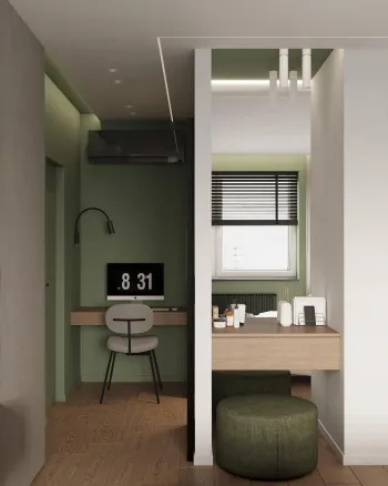 Интерьер c рабочим местом  смотреть на Basicdecor