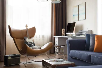 Интерьер c рабочим местом в современном стиле смотреть на Basicdecor