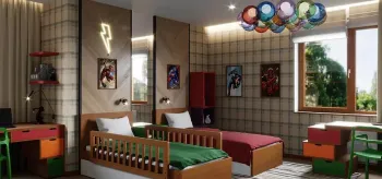 Интерьер детской с две кровати и для двух мальчиков  смотреть на Basicdecor