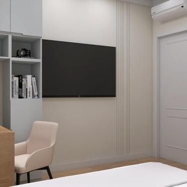 Интерьер с телевизором на рейках  смотреть на Basicdecor