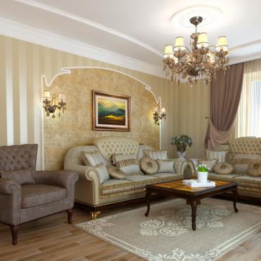 Интерьер гостиной в классическом стиле смотреть на Basicdecor