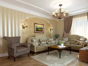 Интерьер гостиной в классическом стиле смотреть на Basicdecor