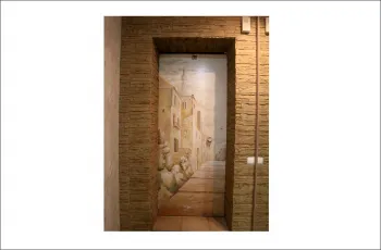 Интерьер с нишей из плитки в современном стиле смотреть на Basicdecor