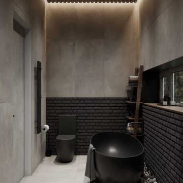 Интерьер ванной c подсветкой  смотреть на Basicdecor