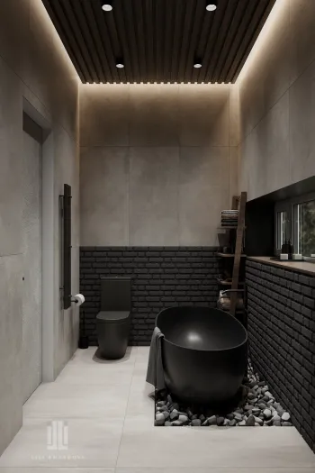 Интерьер ванной c подсветкой  смотреть на Basicdecor
